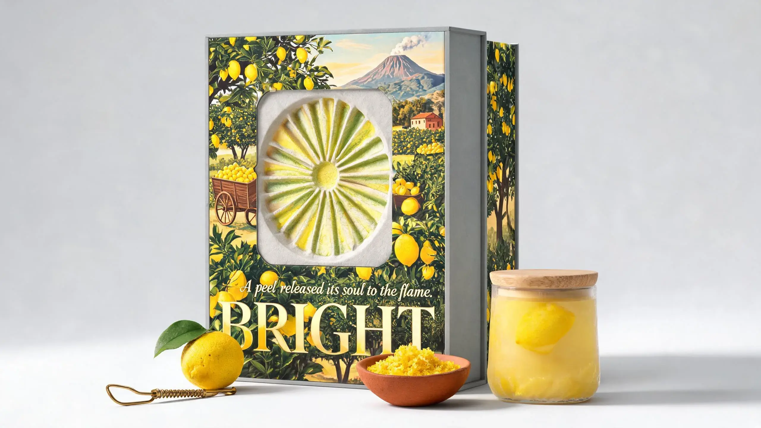 CITRUS · BRIGHT Candle Packaging