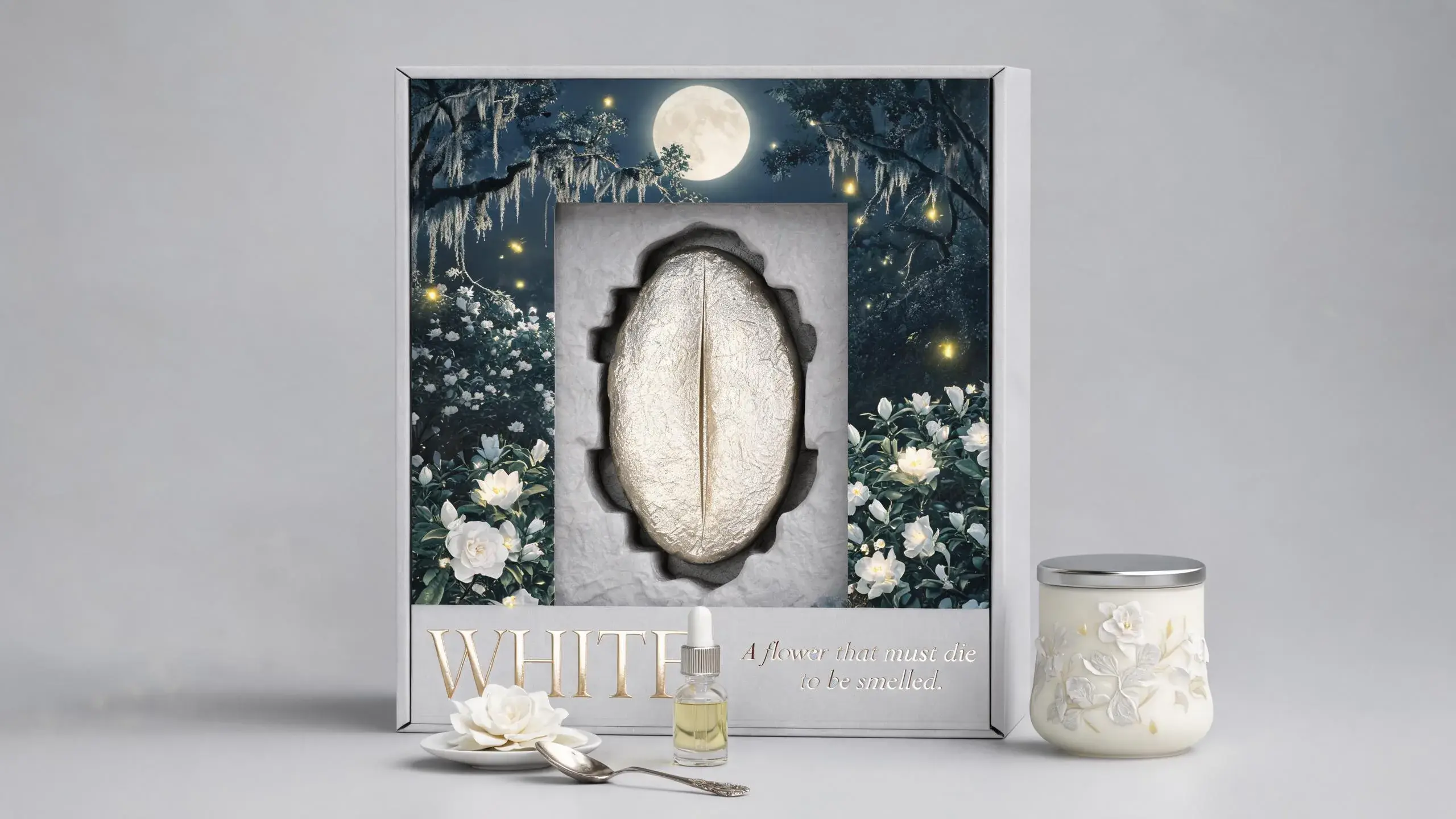 GARDENIA · WHITE Candle Packaging