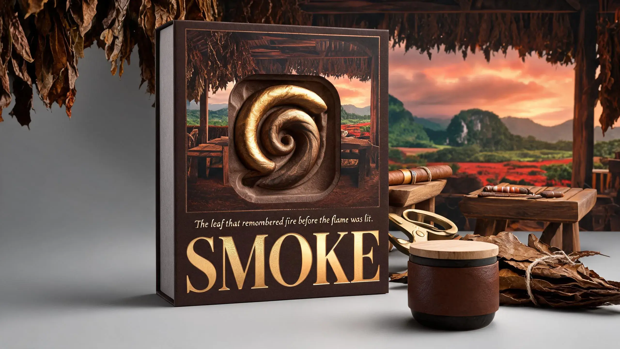 TOBACCO · SMOKE Candle Packaging
