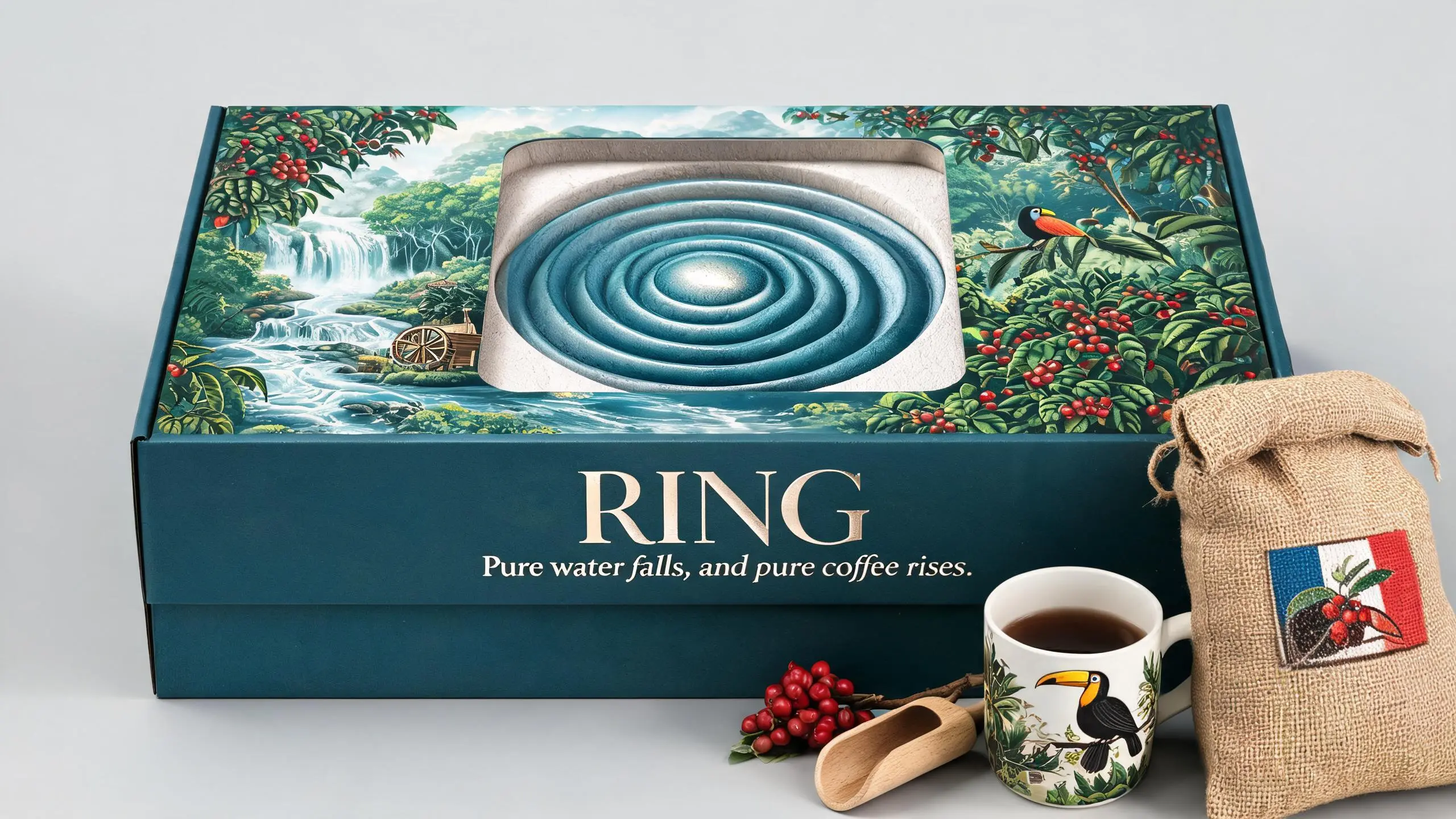 TARRAZU · RING · 纸塑浮雕咖啡豆包装