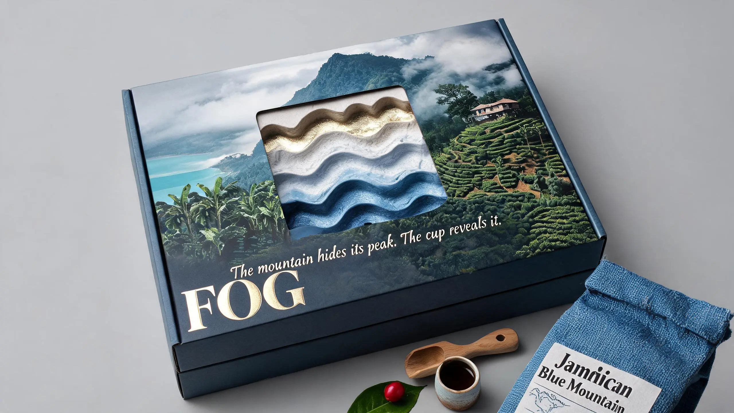 BLUE MOUNTAIN · FOG · 纸塑浮雕咖啡豆包装
