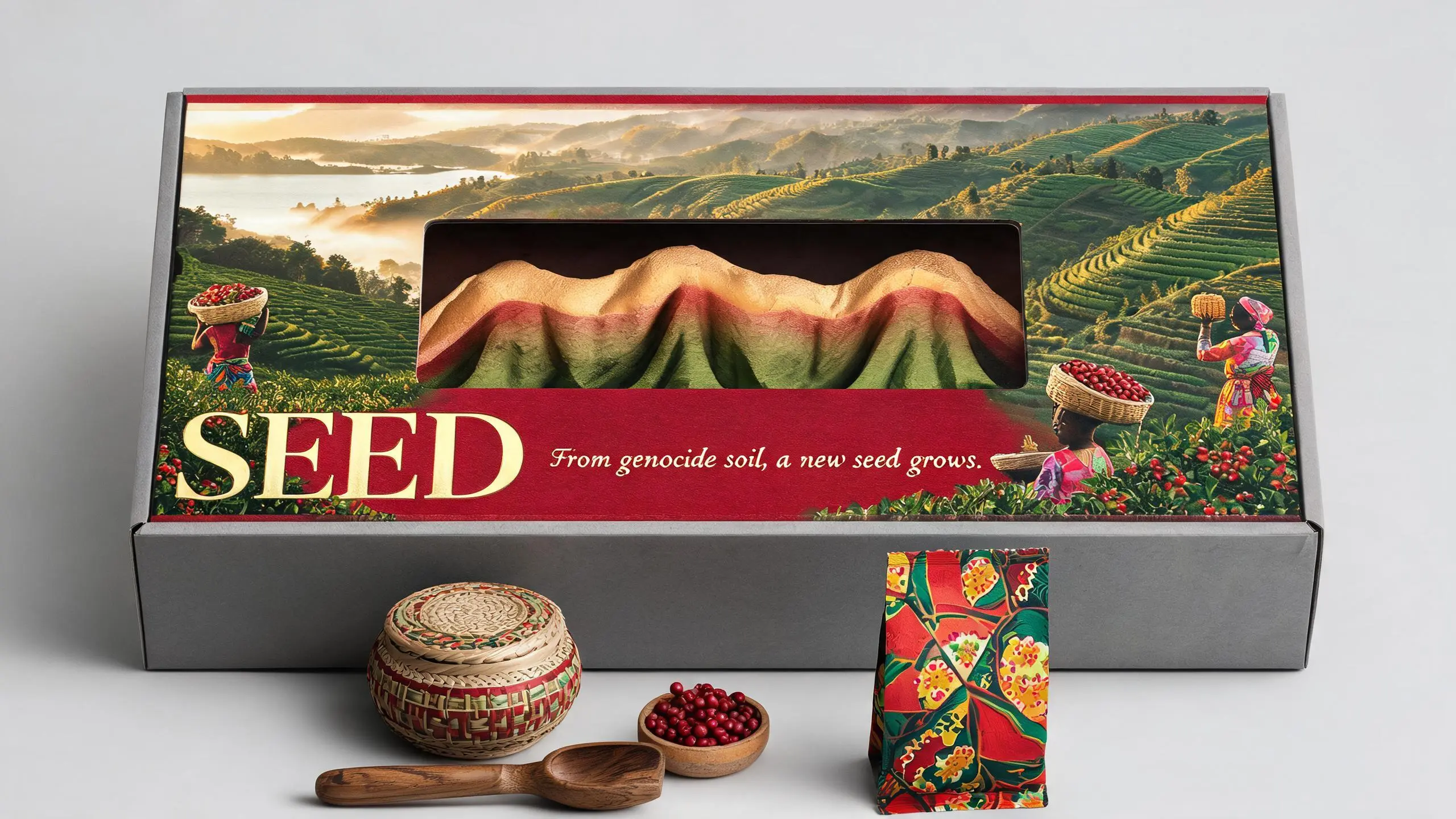 RWANDA · SEED · 纸塑浮雕咖啡豆包装